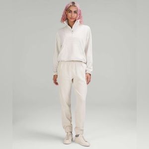 Lululemon Brushed Softstreme Ribbed White Opal Joggers size 8